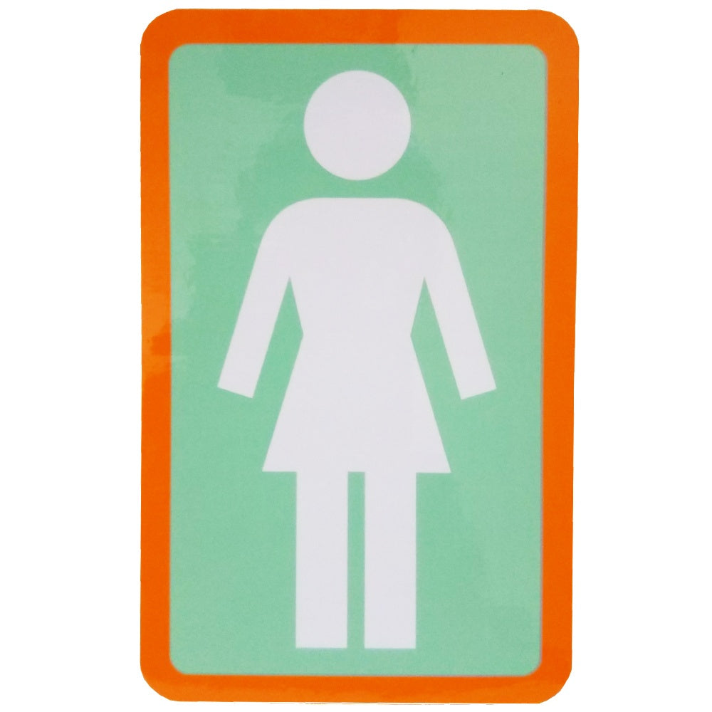 OG STICKER 6” (WHITE/TEAL/ORANGE)
