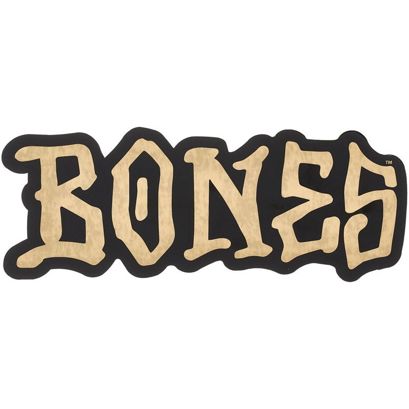 BONES 5” STICKER (BLACK/GOLD)