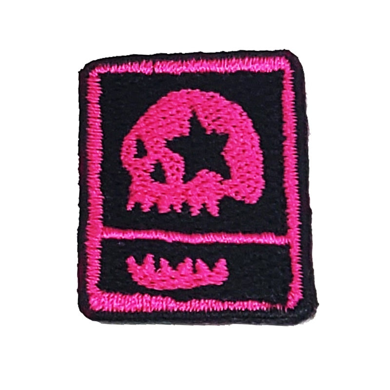 MxMxM ドクロワッペン MINI PINK 3cm