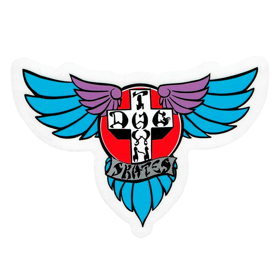 WING BLUE STICKER 13.5cm