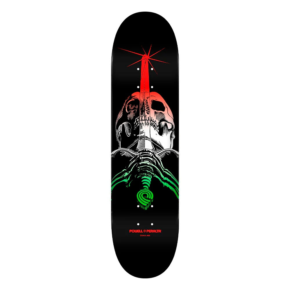 SKULL & SWORD GREEN FADE 8.25