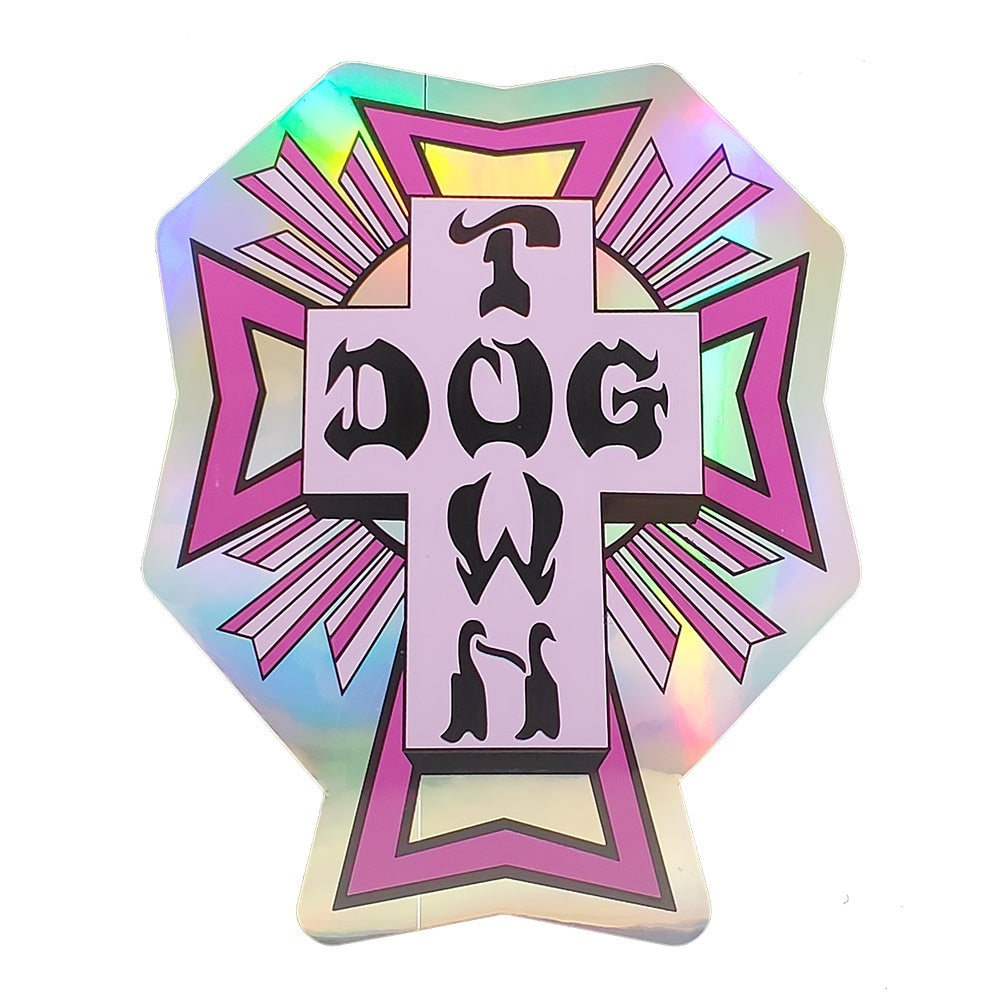 CROSS LOGO ホログラフィック PURPLE STICKER 3.8cm