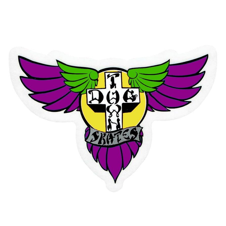 WING PURPLE STICKER 13.5cm