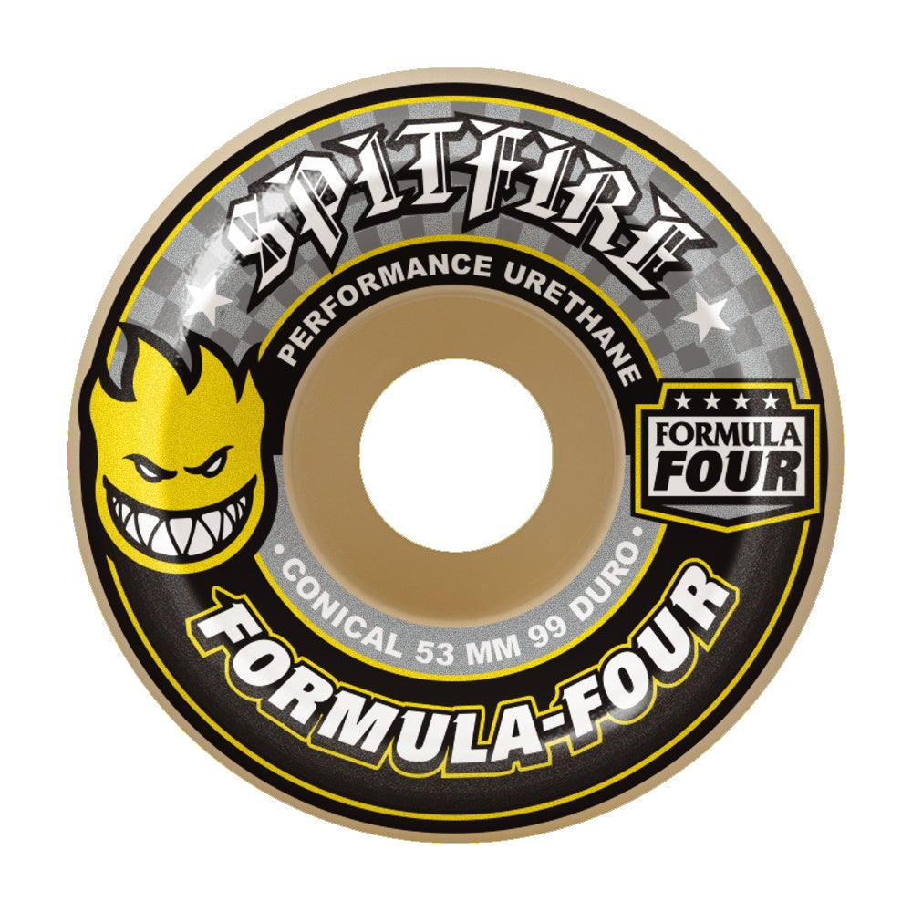 F4 99 DURO CONICAL YELLOW PRINT 52mm