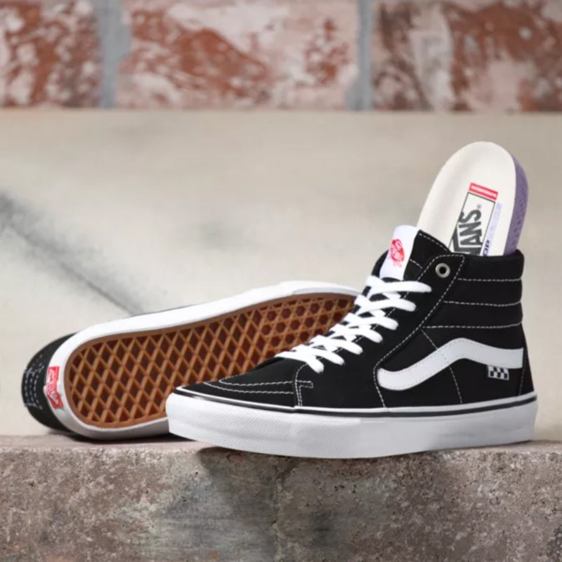 VANS SKATE SK8 HI (スケートハイ) BLACK/WHITE
