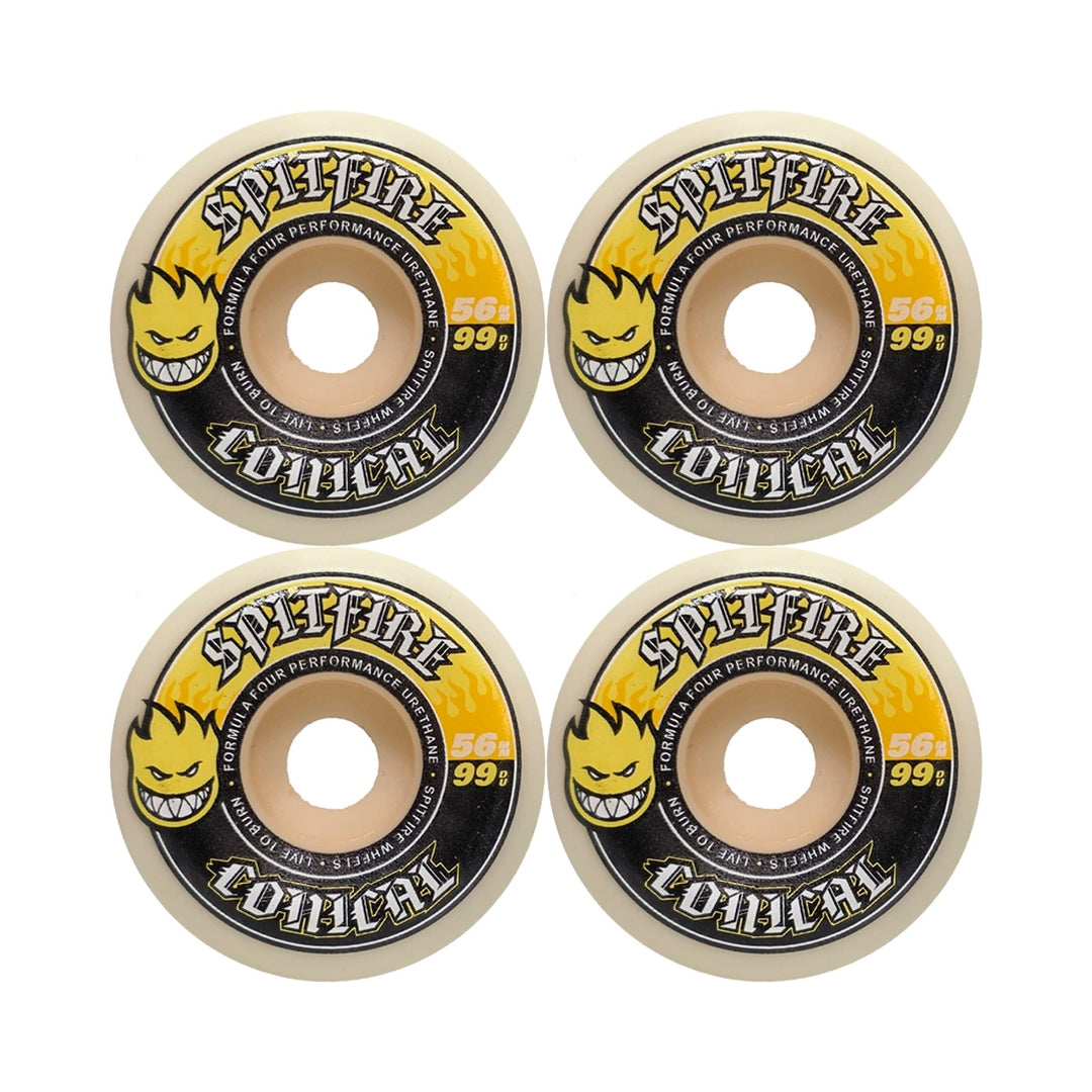 F4 99 DURO CONICAL YELLOW PRINT 56mm