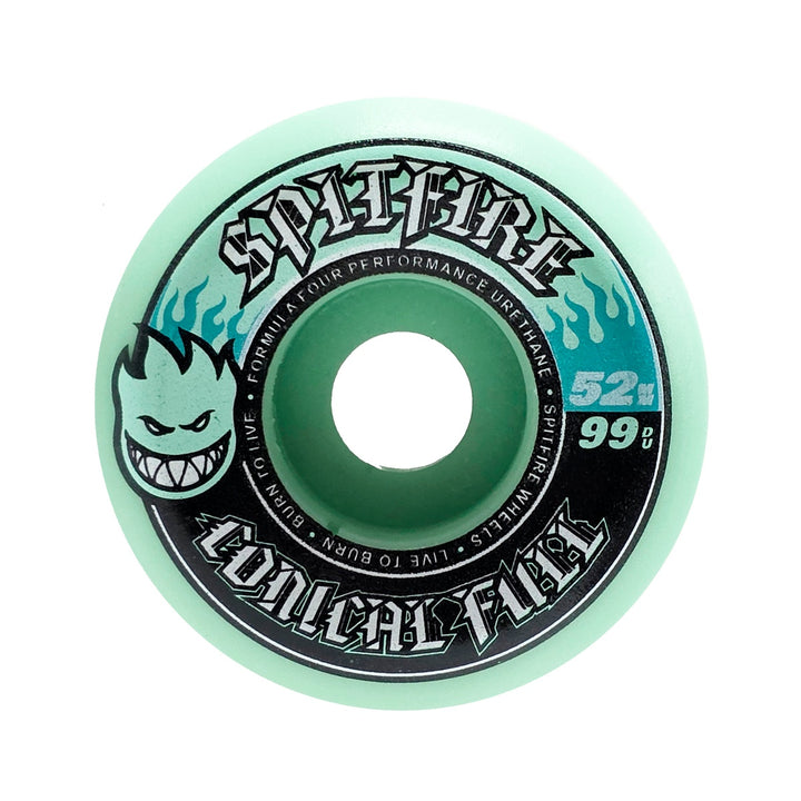 F4 99 CONICAL FULL TEAL 52mm スケートボード スケボー ウィール