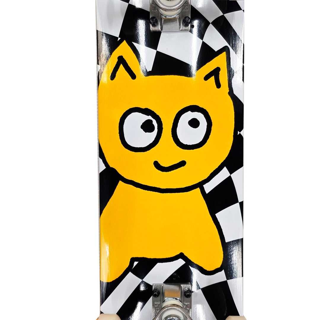 MEOW BIG CAT CHECKER TWIST COMPLETE BLACK / WHITE 7.75