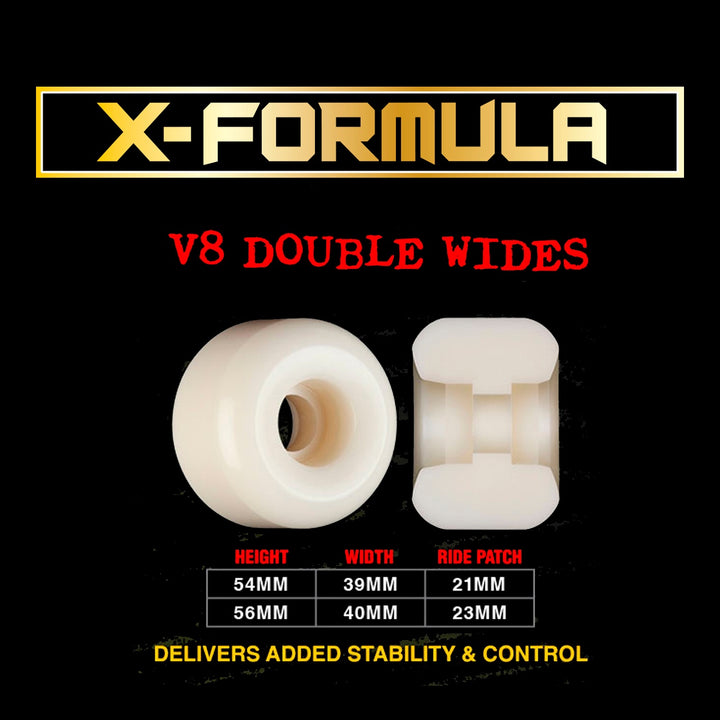 X-FORMULA DOUBLE WIDES V8 54mm 97A スケートボード スケボー ウィール