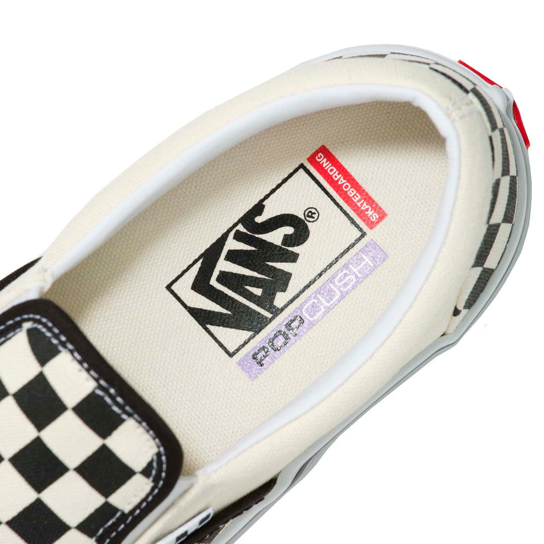 VANS SKATE SLIP-ON スリッポン CHECKERBOARD BLACK/OFF