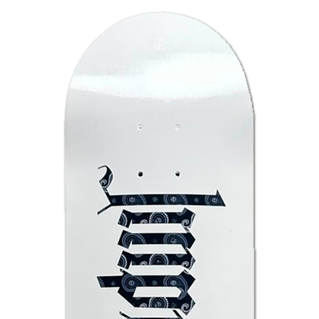 TEAM LOGO PAISLEY WHITE FLAT 8.0 スケートボード スケボー デッキ