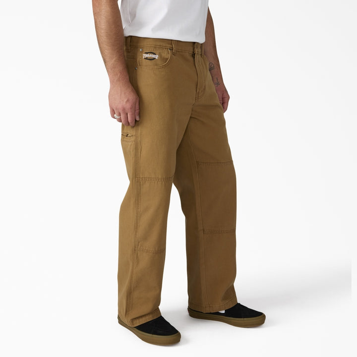 DICKIES x THRASHER Double knee pants BROWN