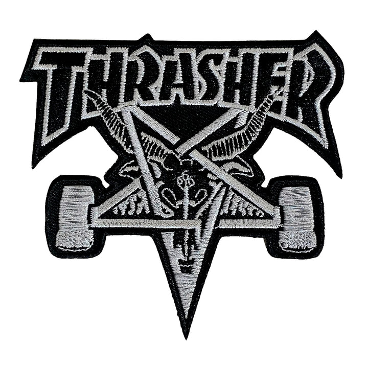SKATE GOAT PATCH (BLACK/SILVER)