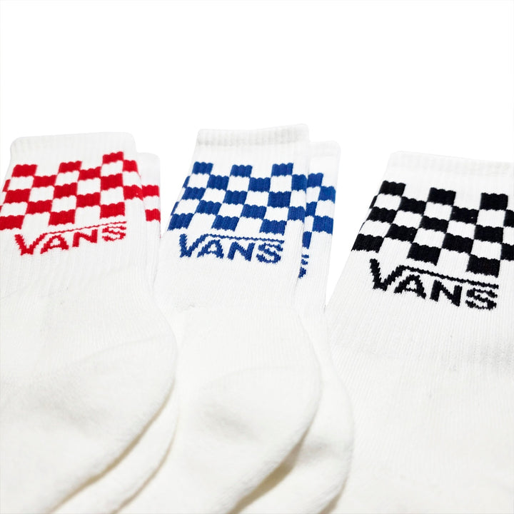 CLASSIC CHECK CHECK CREW WHITE (3PK) スケートボード スケボー キャップ メンズ クルーソックス 靴下 ソックス