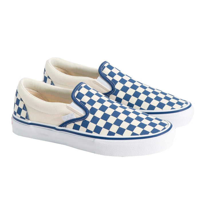 VANS SKATE SLIP-ON スリッポン BLUE CHECKERBOARD スケートボード スケボー シューズ スケシュー スニーカー 靴 メンズ