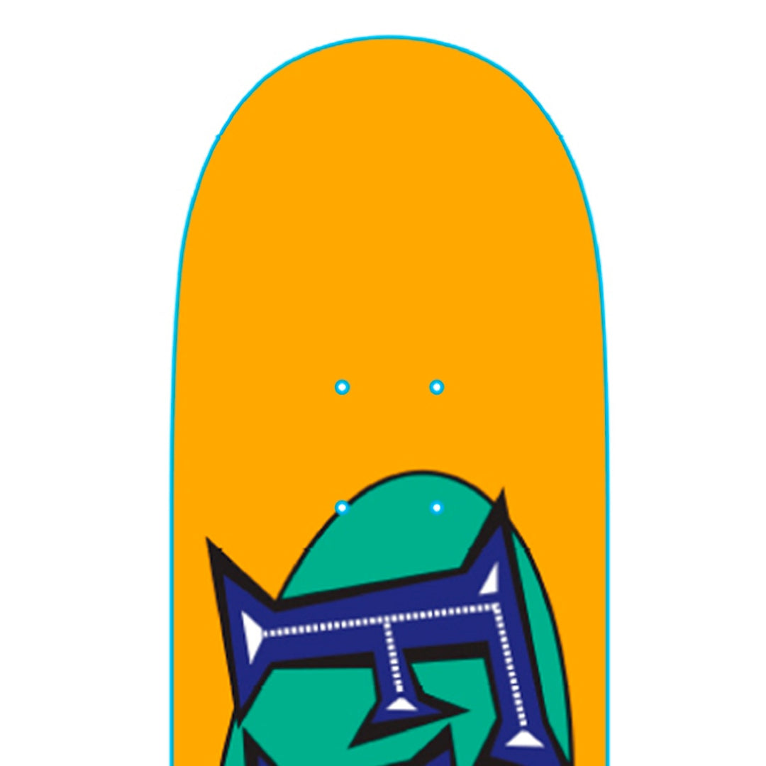 OVAL LOGO TEAL/YELLOW 7.5 キッズサイズ スケートボード スケボー デッキ