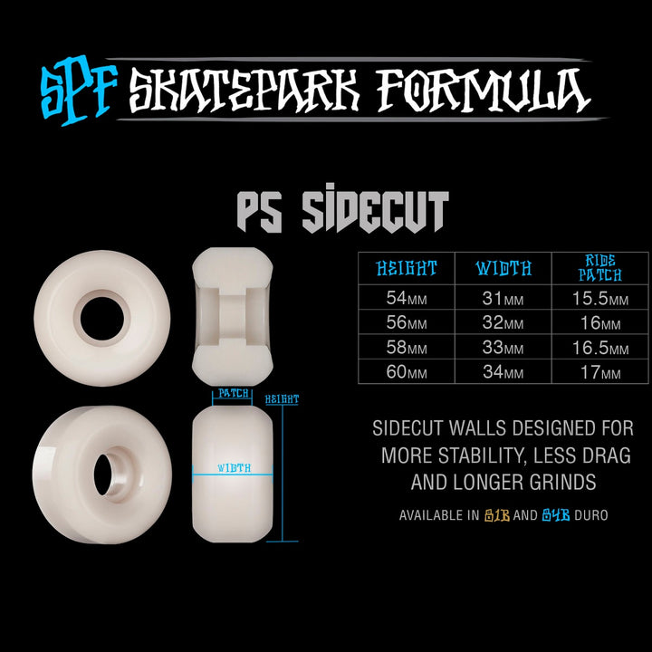 SPF SKATEPARK FORMULA SIDECUT P5 56mm 81B スケートボード スケボー ウィール