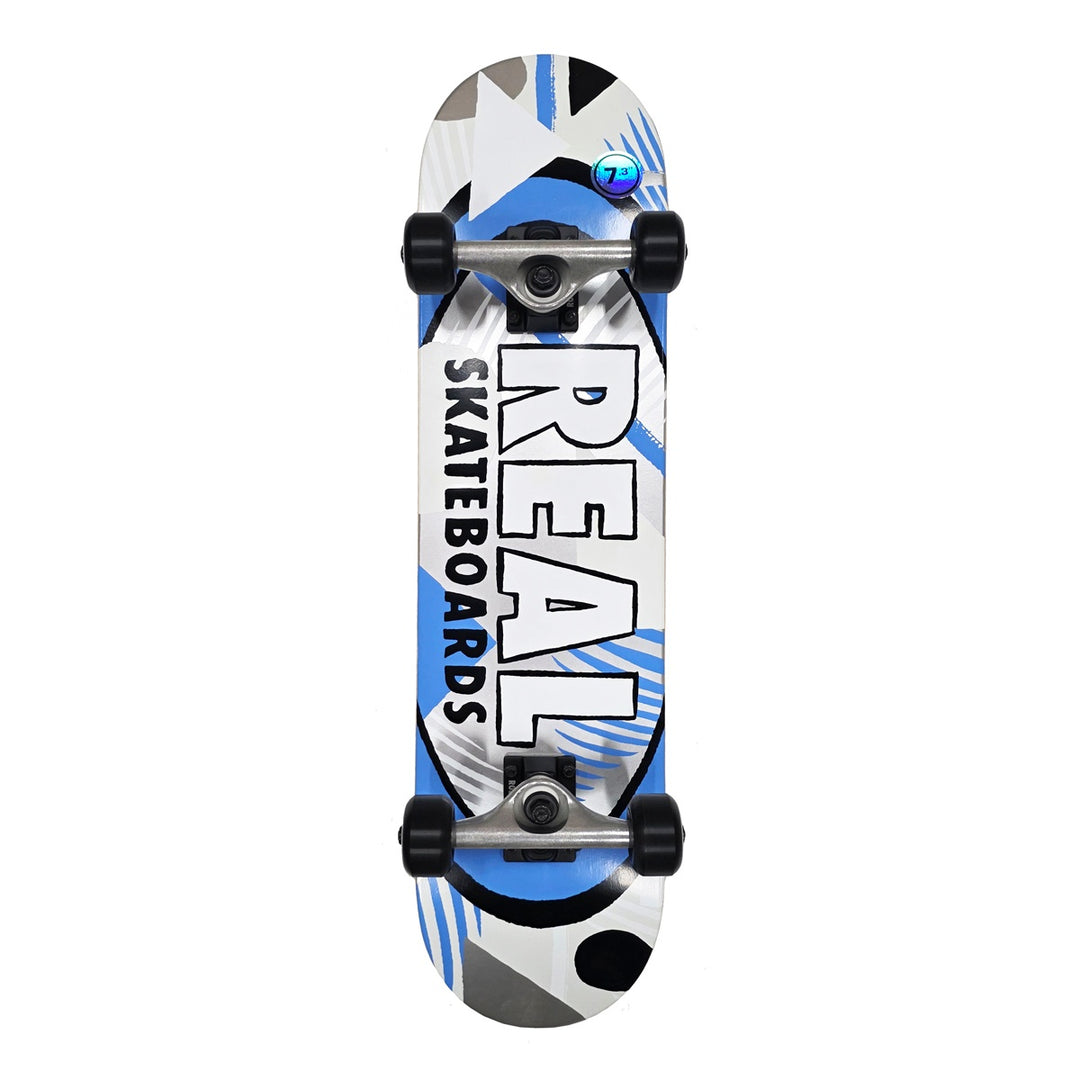 HATCHED OVAL BLUE 7.3 キッズサイズ スケートボード スケボー コンプリート 完成組立品 セット