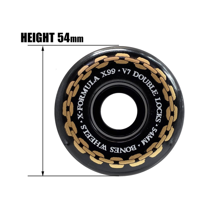 X-FORMULA DOUBLE LOCKS V7 BLACK 54mm 99A スケートボード スケボー ウィール