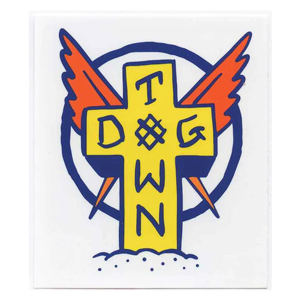 DOGTOWN SCRATCH CROSS ( WHITE ) スケートボード スケボー ステッカー シール