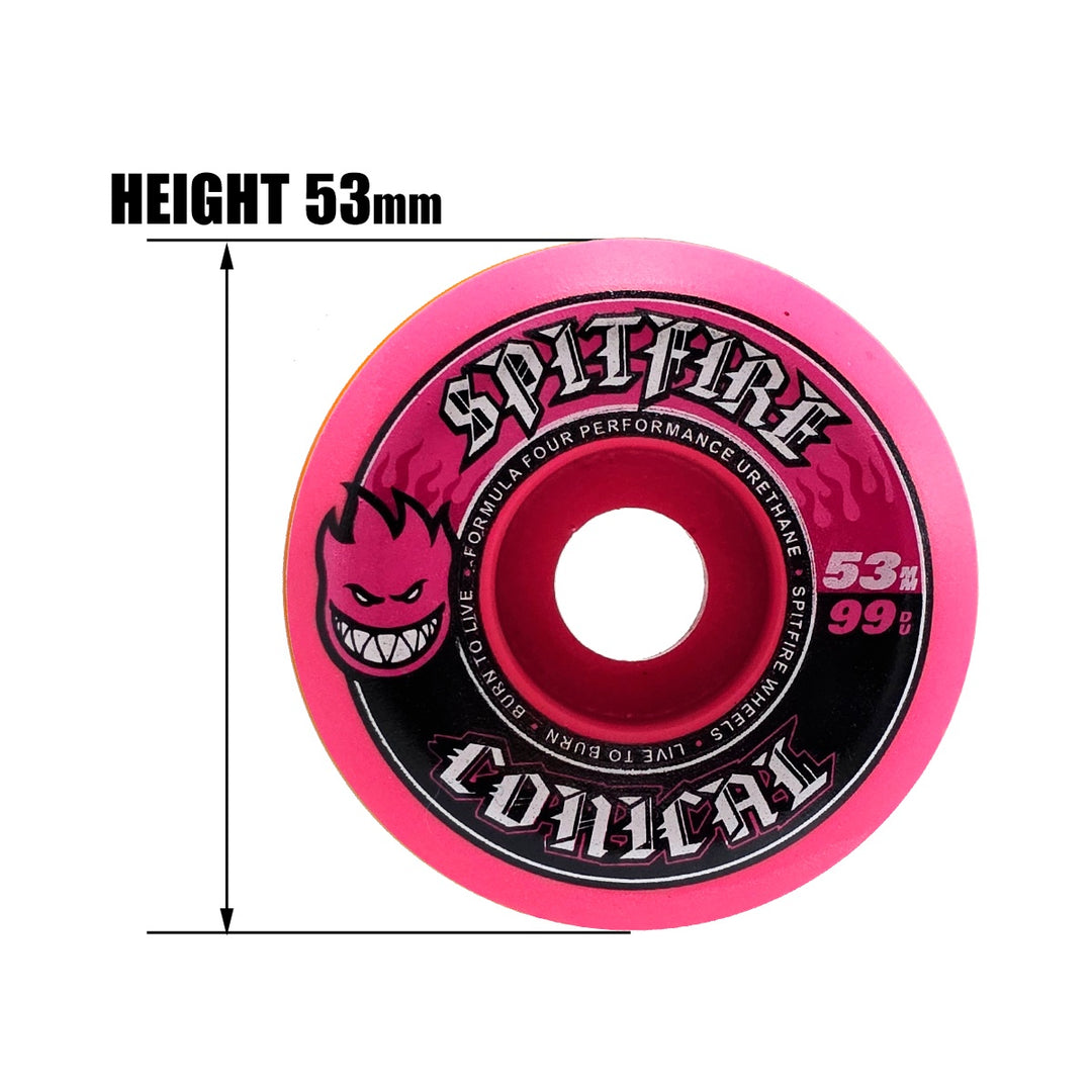 F4 99 DURO CONICAL PINK 53mm スケートボード スケボー ウィール