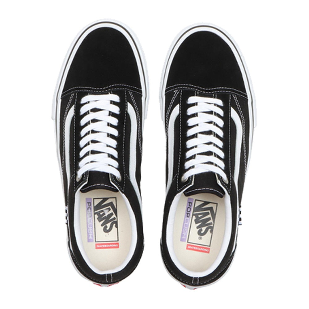 VANS SKATE OLD SKOOL (オールドスクール) BLACK/WHITE スケートボード スケボー シューズ スケシュー スニーカー 靴 メンズ