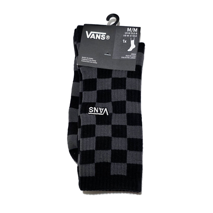 CHECKERBOARD CREW SOCKS BLACK/CHACOL スケートボード スケボー キャップ メンズ クルーソックス 靴下 ソックス