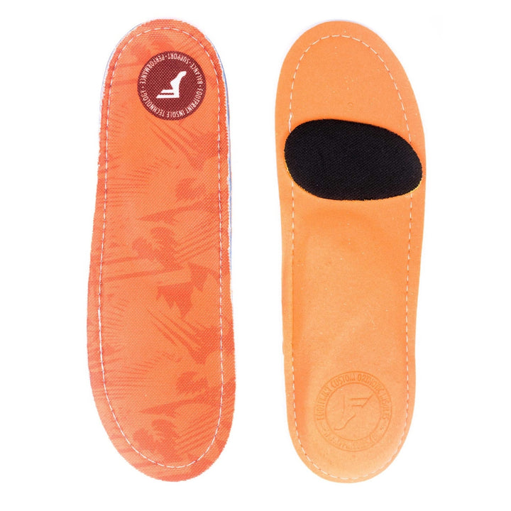 KINGFOAM ORTHOTICS INSOLES ORANGE CAMO 5mm U1442-C01S01