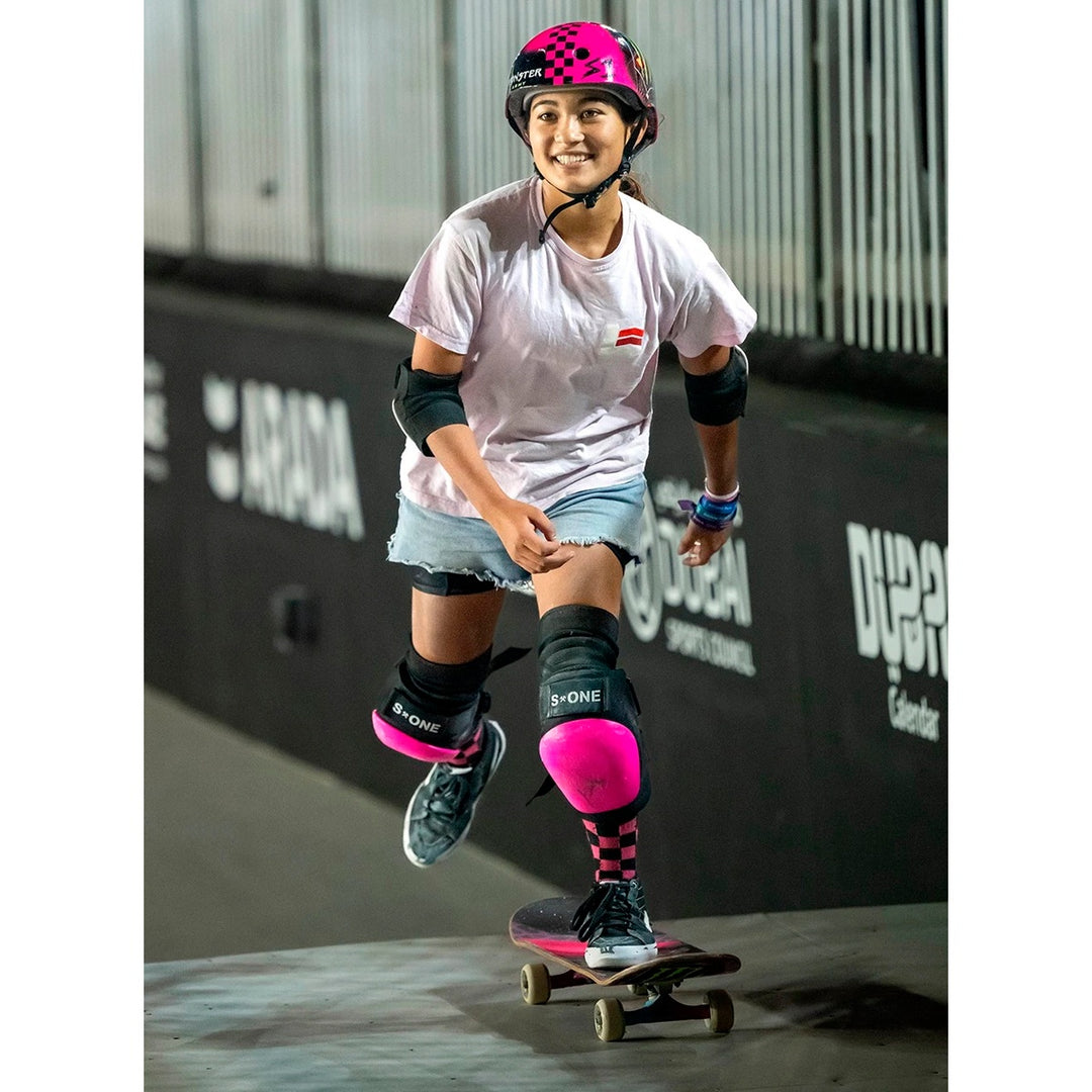 S1 LIFER HELMET GLOSS PINK/CHECKERS スケートボード スケボー プロテクター ヘルメット
