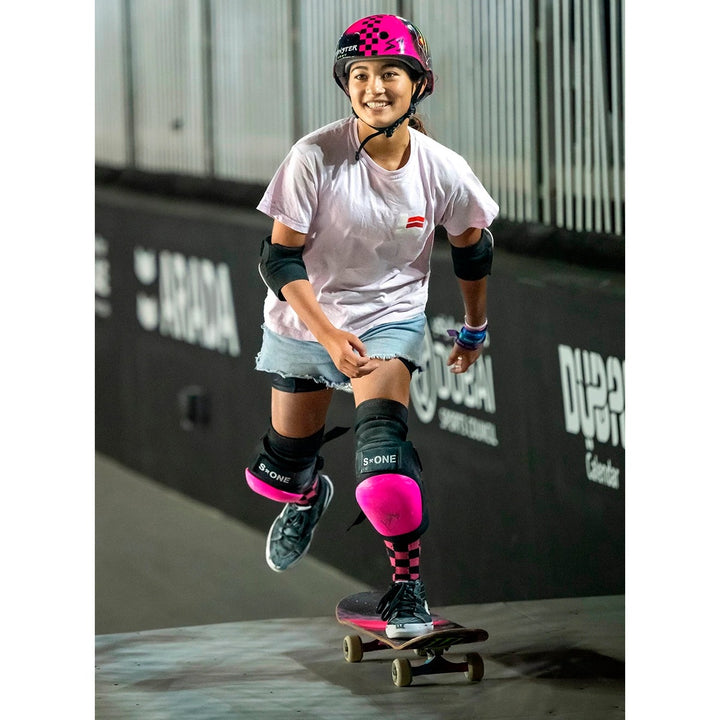 S1 LIFER HELMET GLOSS PINK/CHECKERS スケートボード スケボー プロテクター ヘルメット