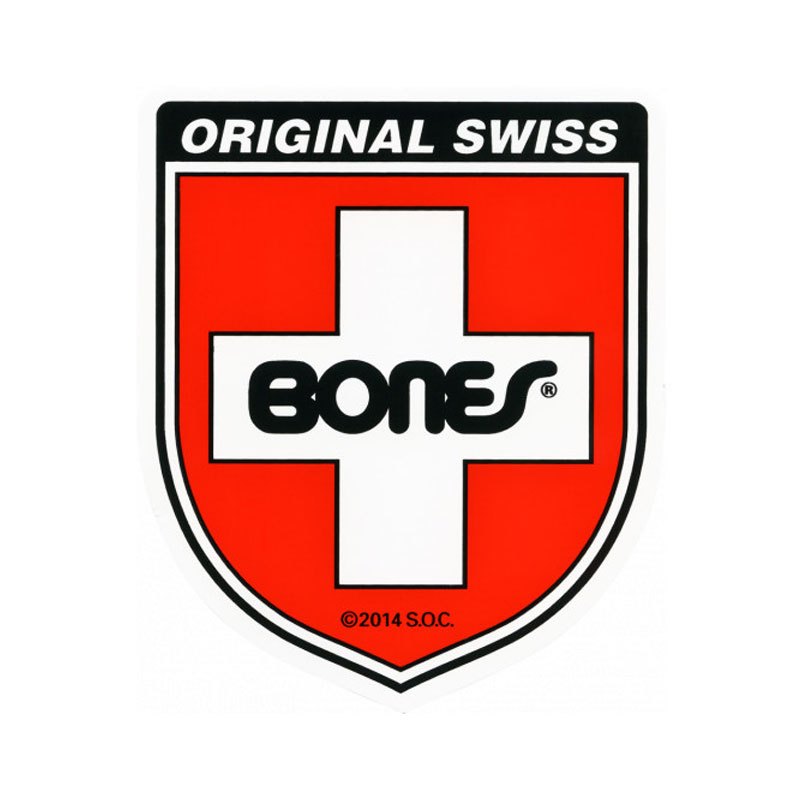 BONES SWISS SHIELD STICKER U4324-C01