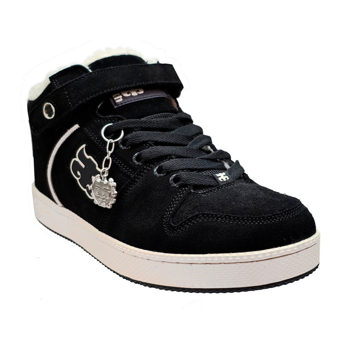 GRASSHOPPER WAXED AND SHEARLING BLACK