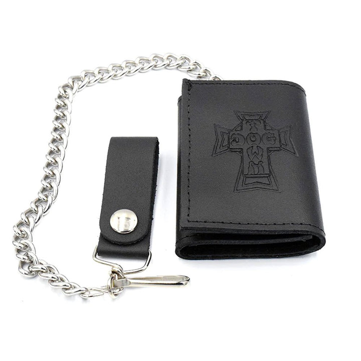 VINTAGE CROSS SMALL LEATHER TRIFOLD CHAIN WALLET U0079-C01S01