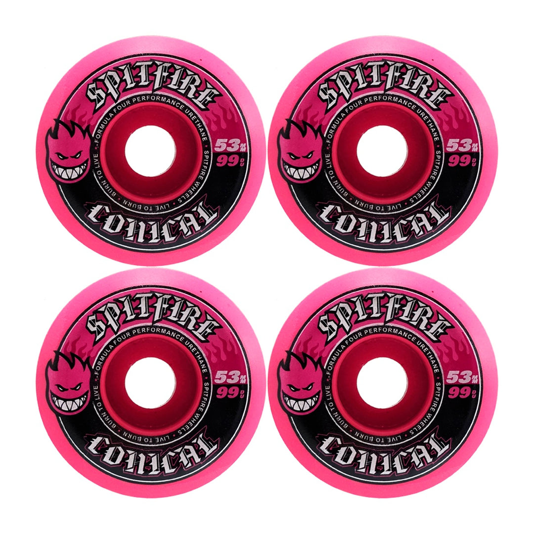 F4 99 DURO CONICAL PINK 53mm スケートボード スケボー ウィール