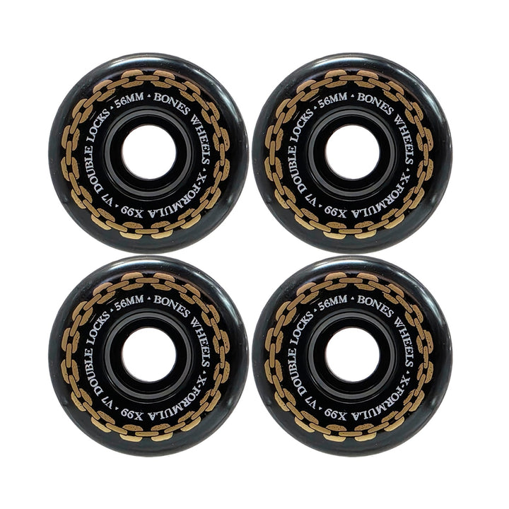 X-FORMULA DOUBLE LOCKS V7 BLACK 56mm 99A スケートボード スケボー ウィール