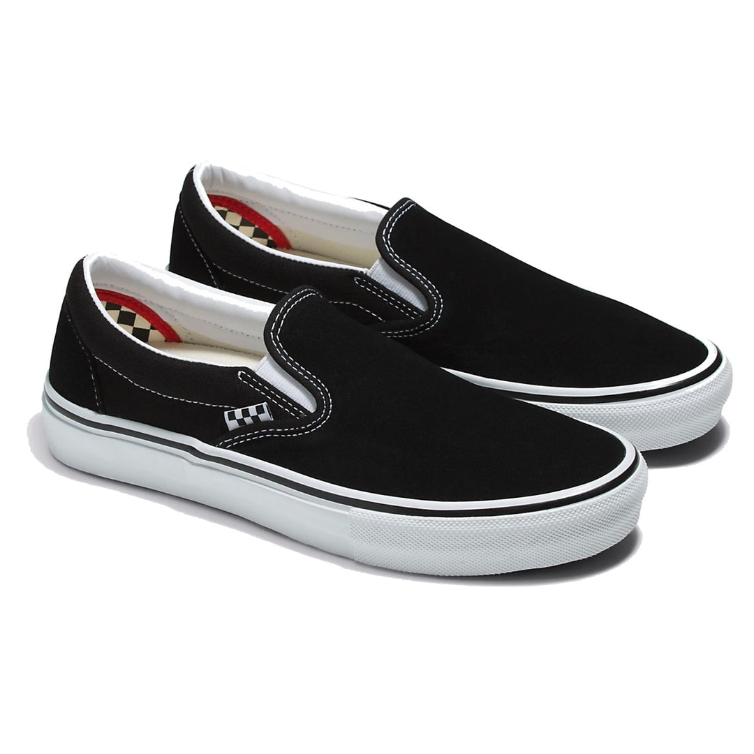 SKATE SLIP-ON (スリッポン) BLACK/WHITE スケートボード スケボー シューズ スケシュー スニーカー 靴 メンズ