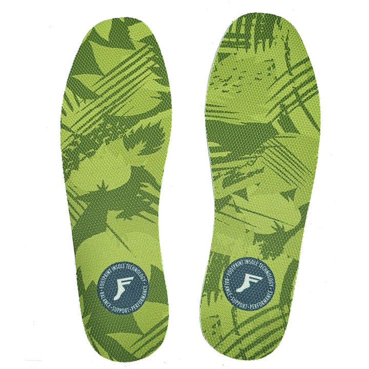 KINGFOAM FLAT INSOLES CUTTING TYPE GREEN CAMO 3mm スケートボード スケボー インソール 中敷き