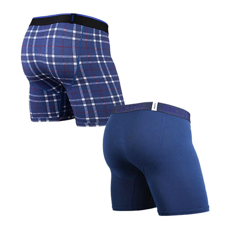 WEEKDAY SOLID PRINT 2PACK NAVY×1 FIRESIDE-PLAID NAVY×1