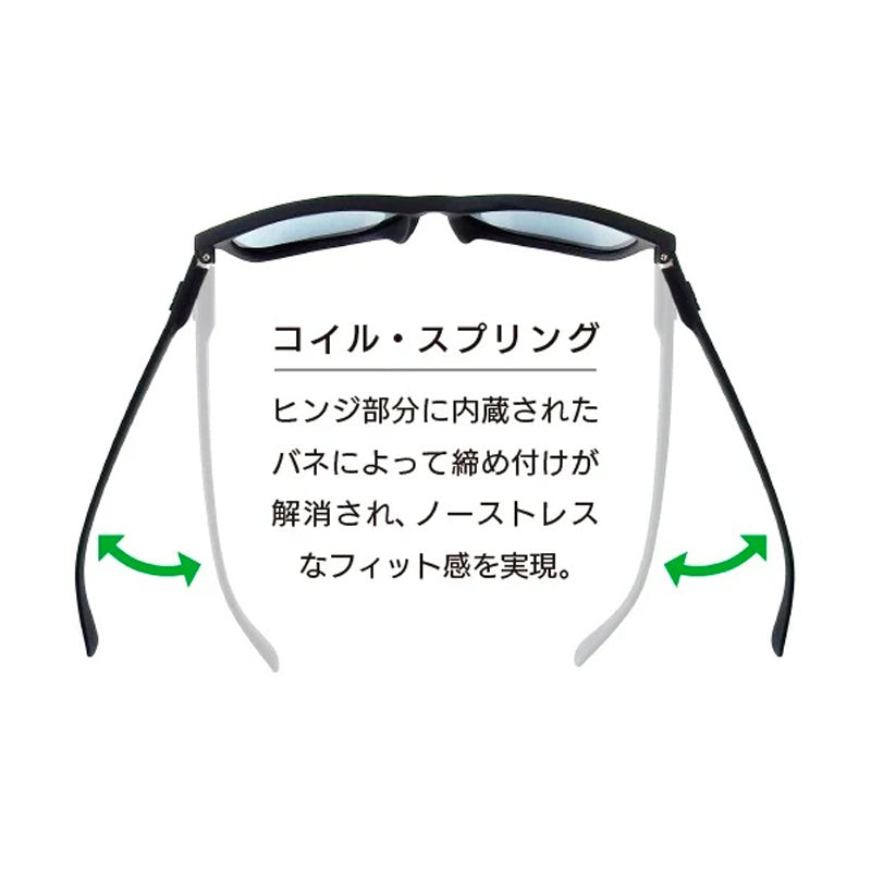 RECOIL Black / Brown Tortoise Gradation Matte x Green Silver Clear Mirror Polarized (偏光レンズ)