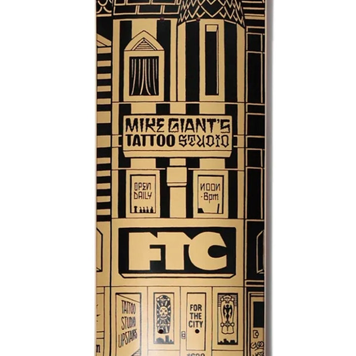 MIKE GIANT X FTC THE BLOCK BLACK/GOLD 7.75 スケートボード スケボー デッキ