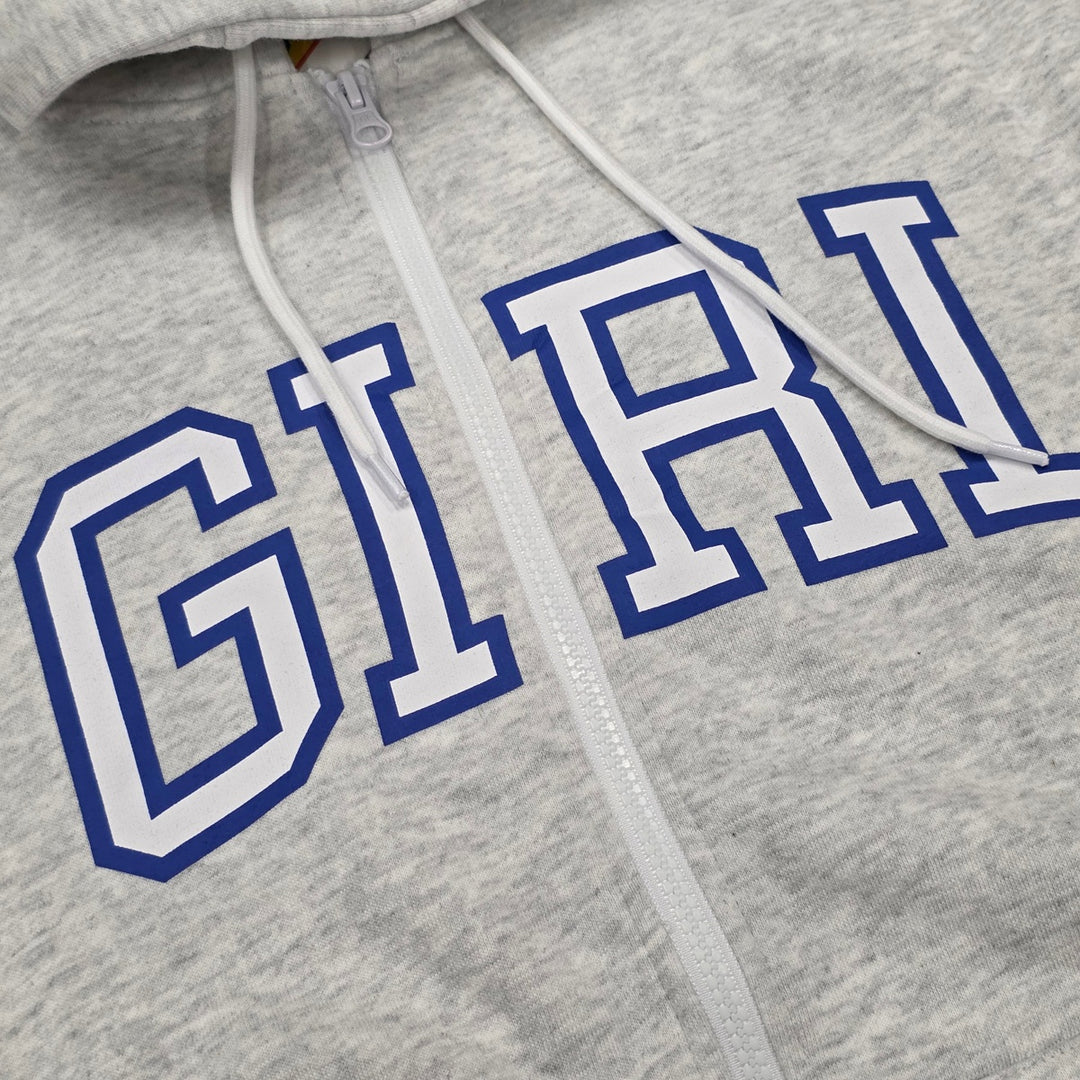 ARCH LOGO FULLZIP GREY スケートボード スケボー メンズトップス アパレル フード ジップフード