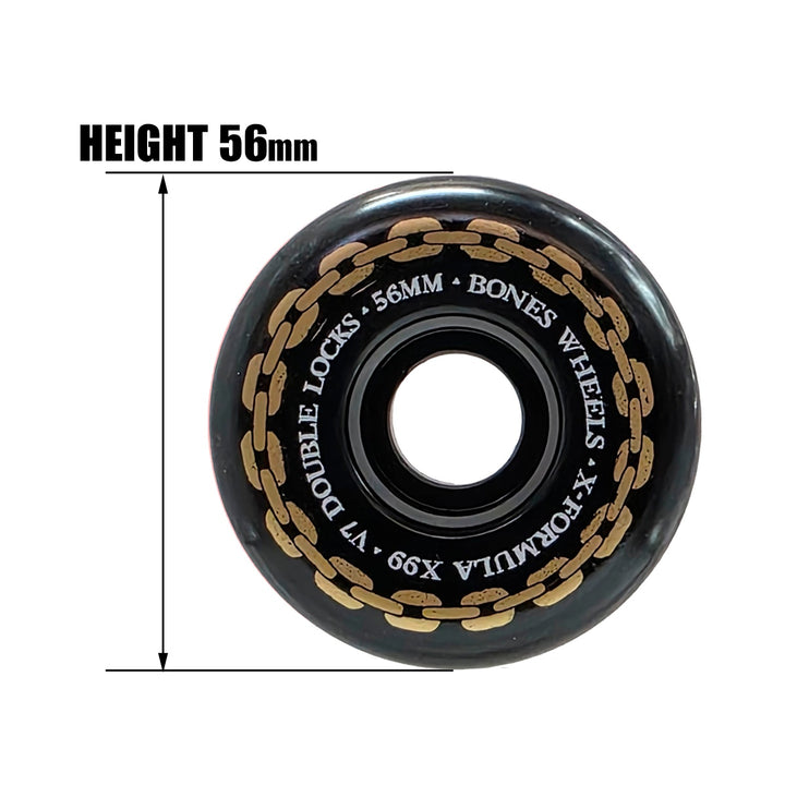 X-FORMULA DOUBLE LOCKS V7 BLACK 56mm 99A スケートボード スケボー ウィール