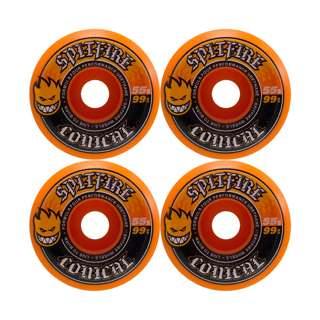F4 99 DURO CONICAL ORANGE 55mm スケートボード スケボー ウィール