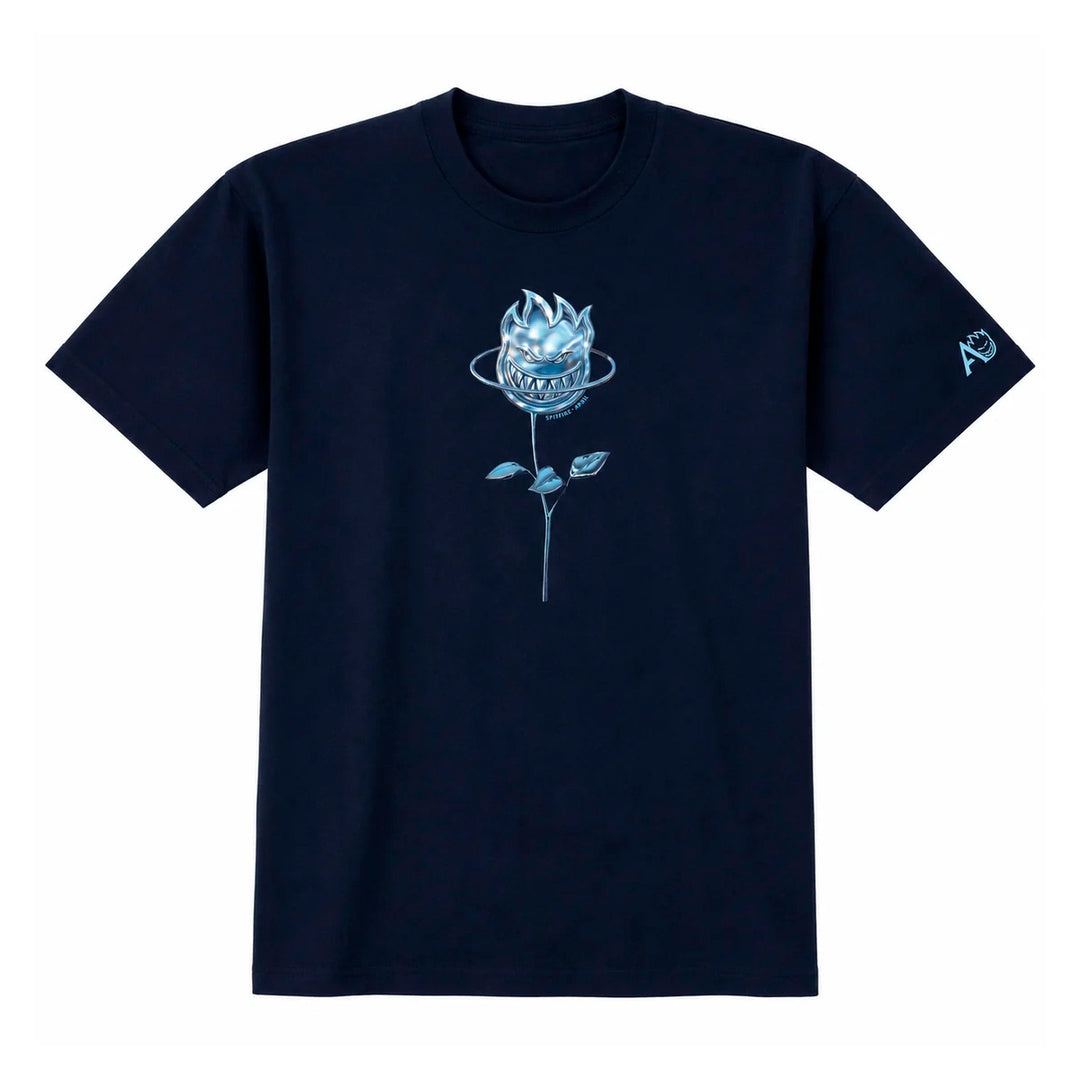 SPITFIRE x APRIL CHROME ROSE BIGHEAD NAVY c スケートボード スケボー TEEシャツ 半袖