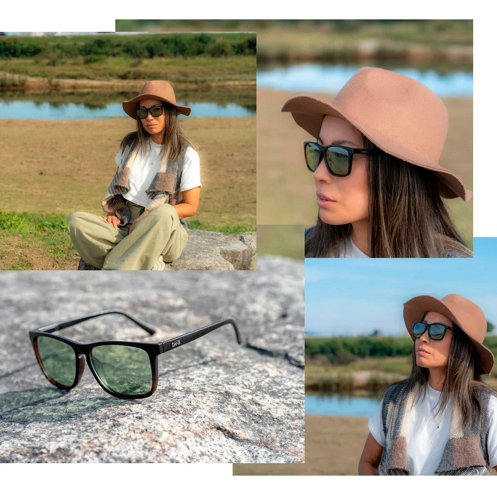 RECOIL Black / Brown Tortoise Gradation Matte x Green Silver Clear Mirror Polarized (偏光レンズ)