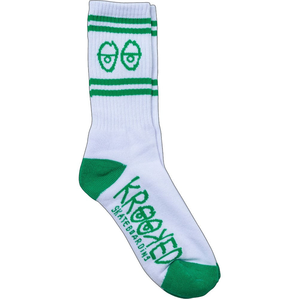 EYES SOCKS (WHITE/GREEN) U0655-C01S01