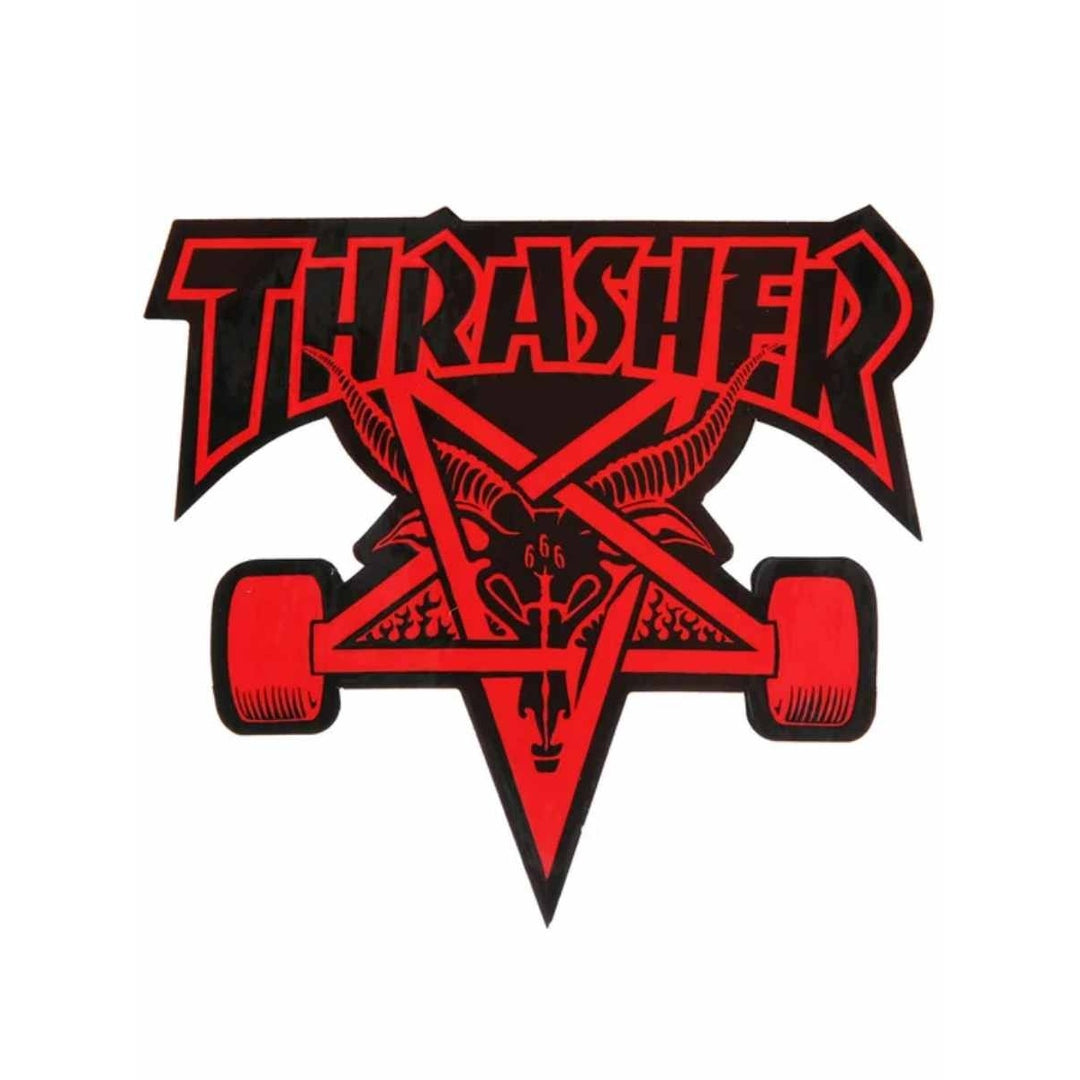 THRASHER SK8 GOAT BLACK x RED スケートボード スケボー ステッカー シール