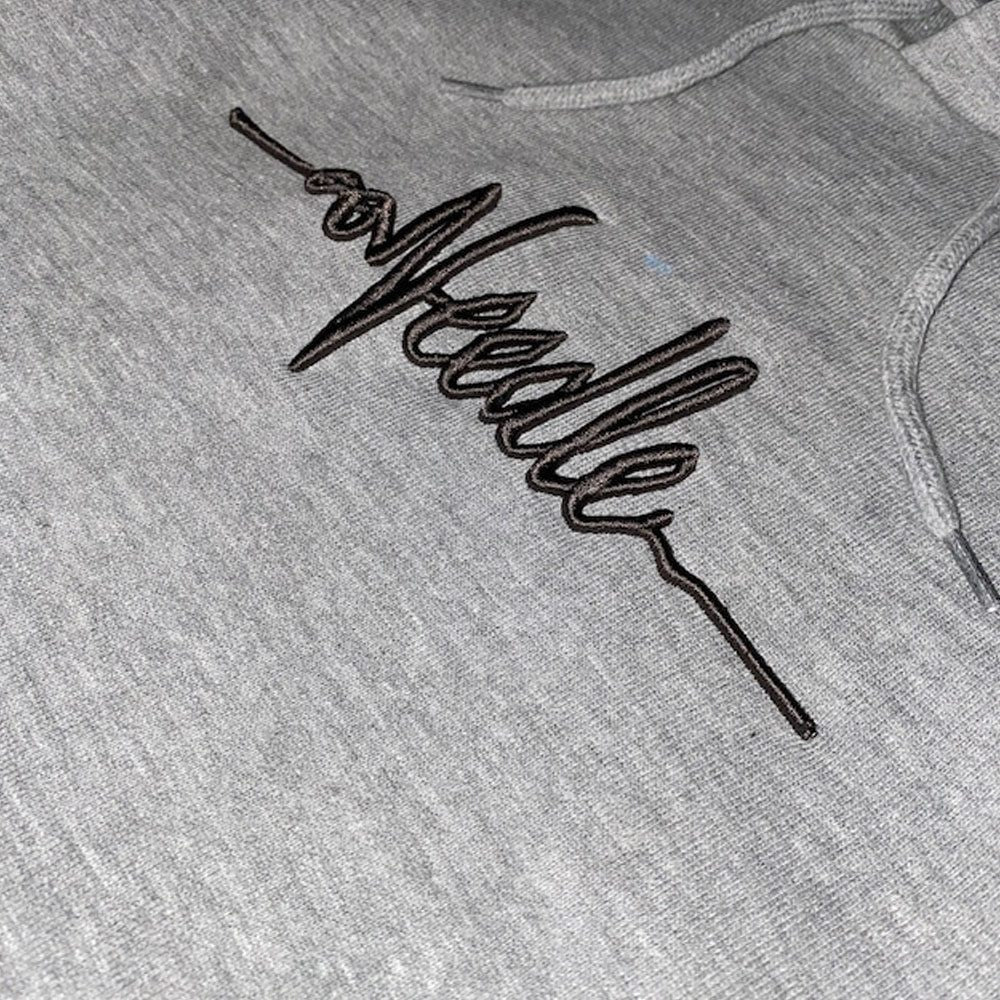 NEEDLE LOGO HOODIE (GRAY) Lサイズ