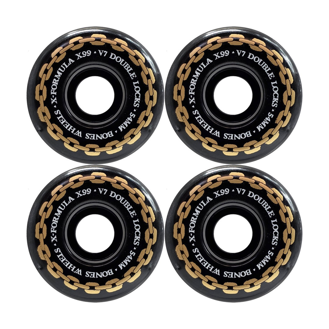 X-FORMULA DOUBLE LOCKS V7 BLACK 54mm 99A スケートボード スケボー ウィール