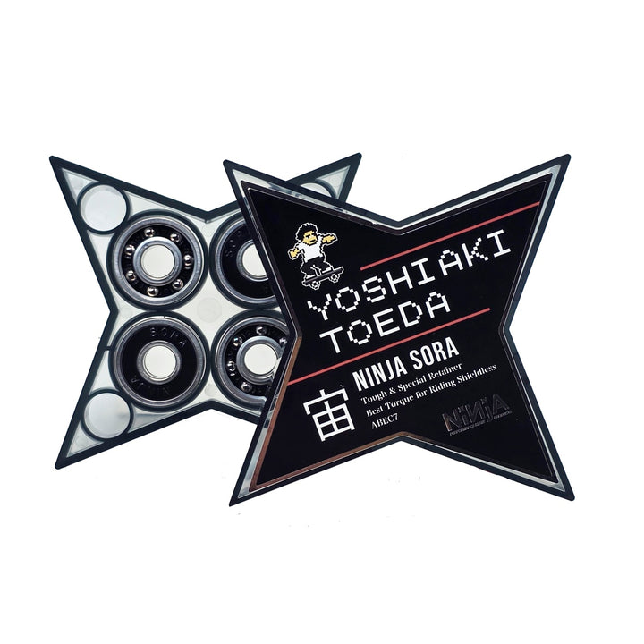 TOEDA SORA BEARING ABEC7 アクスルナット付き スケートボード スケボー ベアリング オイルタイプ メンテナンス